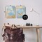 Stupell Industries Light Blue Pastel Gold 2 pc Canvas Wall Art Set Design by Victoria Barnes